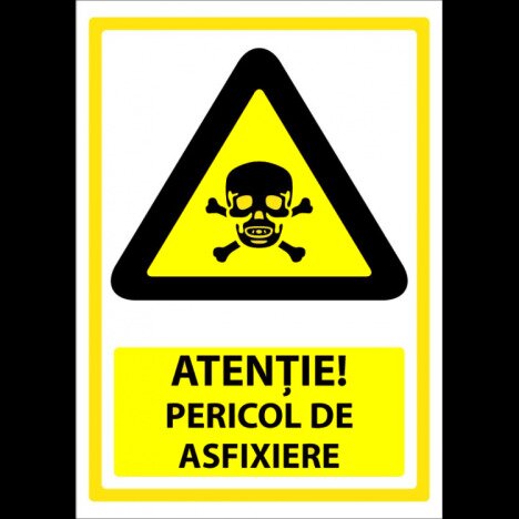 Indicator de securitate atentie pericol de asfixiere